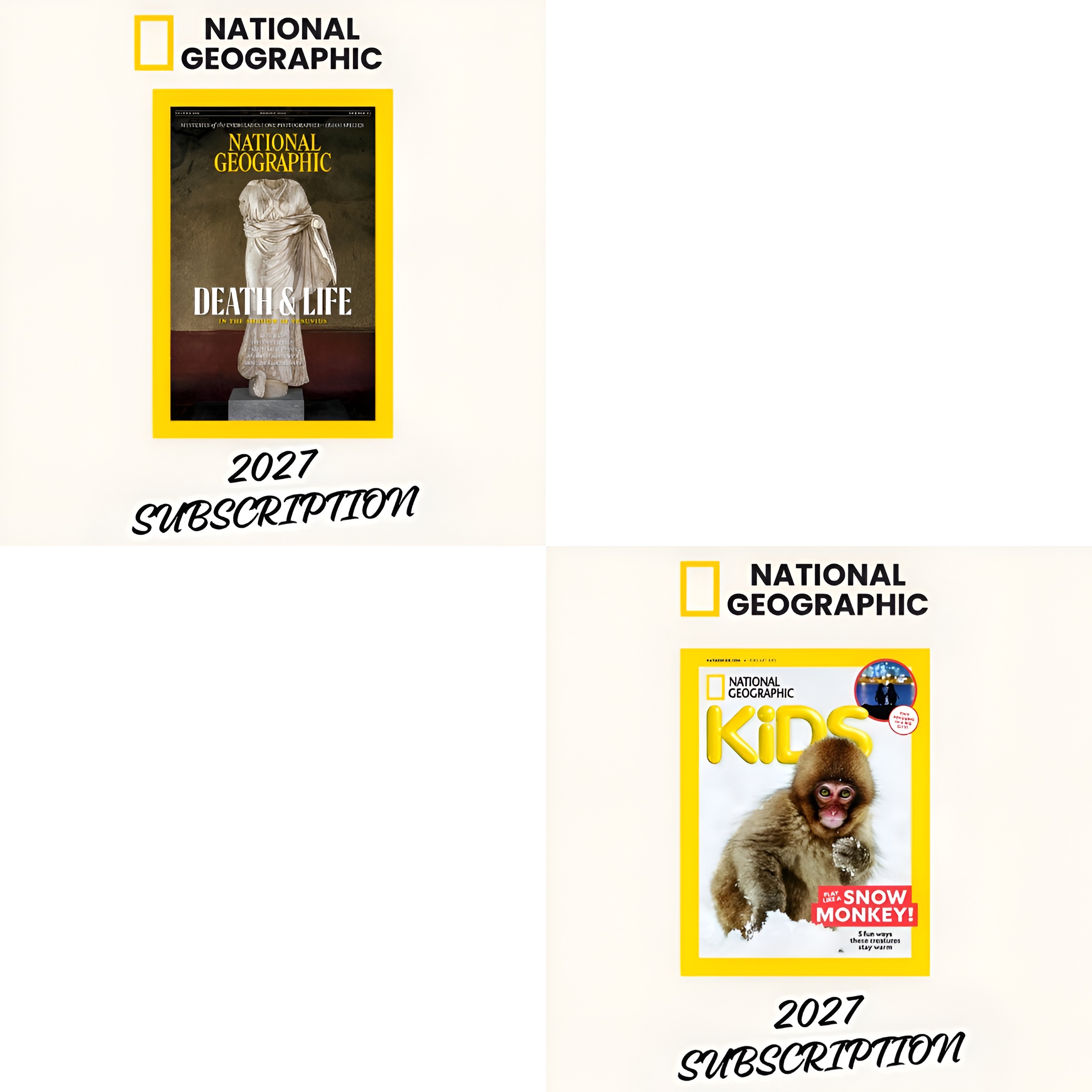 National Geographic Magazine & National Geographic Kids Early Bird Subscription 2027