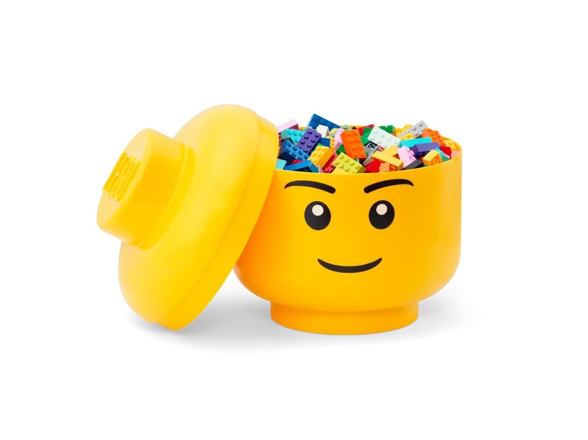 LEGO® STORAGE HEAD (LARGE) HAPPY BOY - YELLOW - Image 2