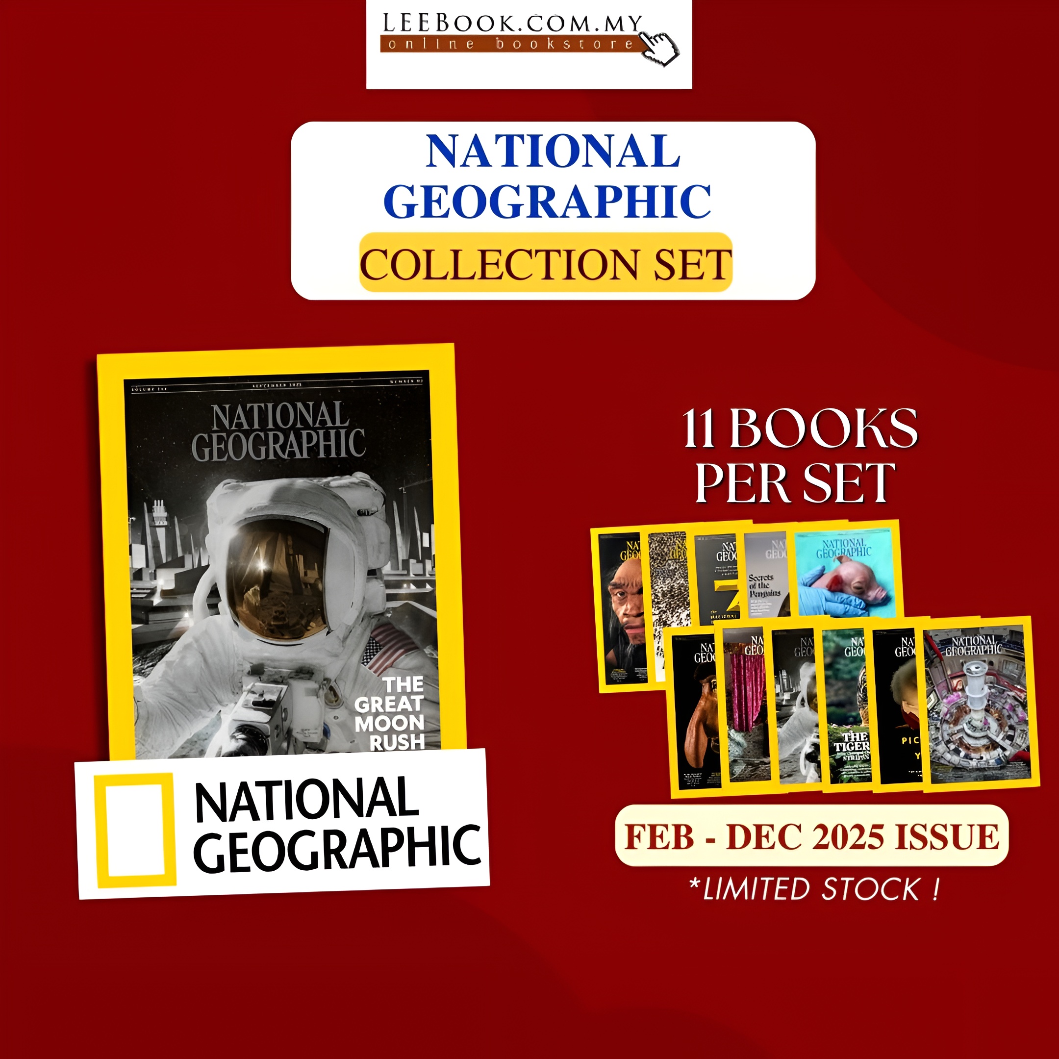 2025 National Geographic Magazine Collection Set (11 books) (Issues Feb - Dec)