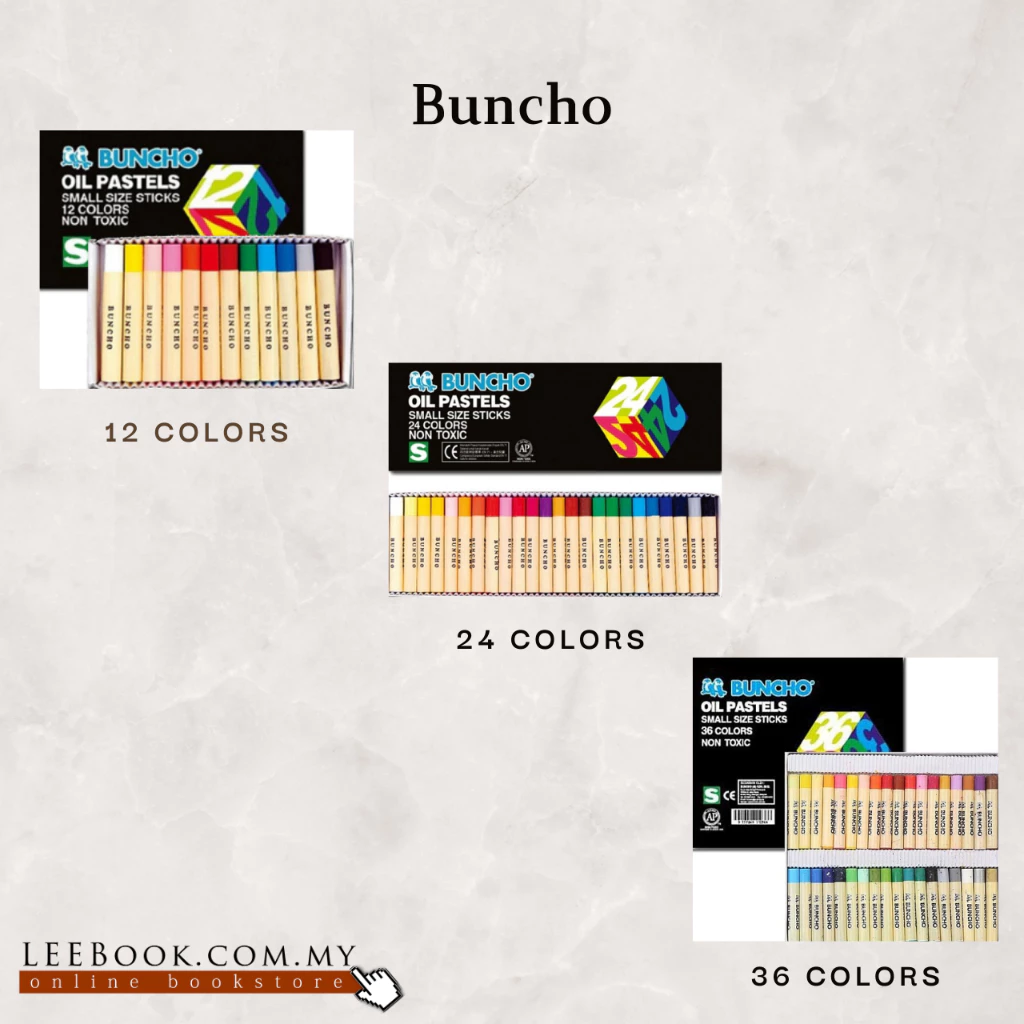 Buncho 12 / 24 / 36 Oil Pastels Colors(small size stick)