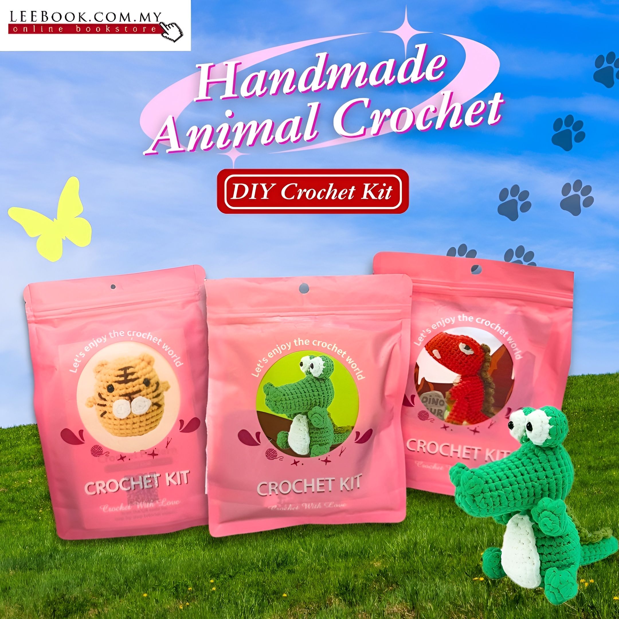 【NEW】DIY Crochet Kit ( 3 Types ) (Animal Series)