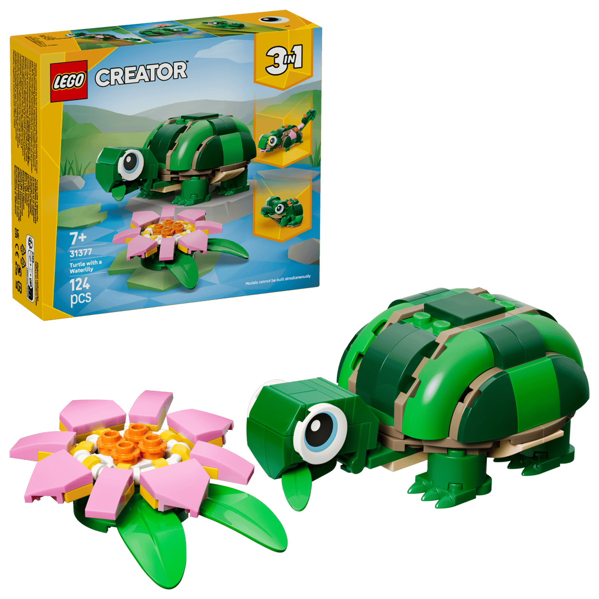 LEGO®31377 Creator 3-in-1 Turtle with a Water Lily Flower
