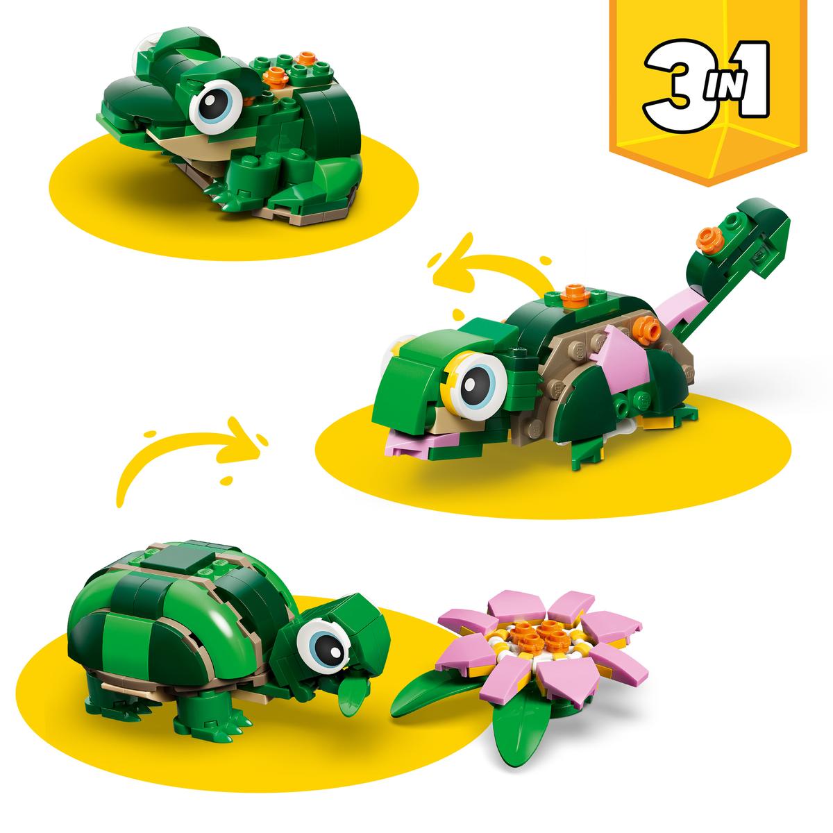 LEGO®31377 Creator 3-in-1 Turtle with a Water Lily Flower - Image 2