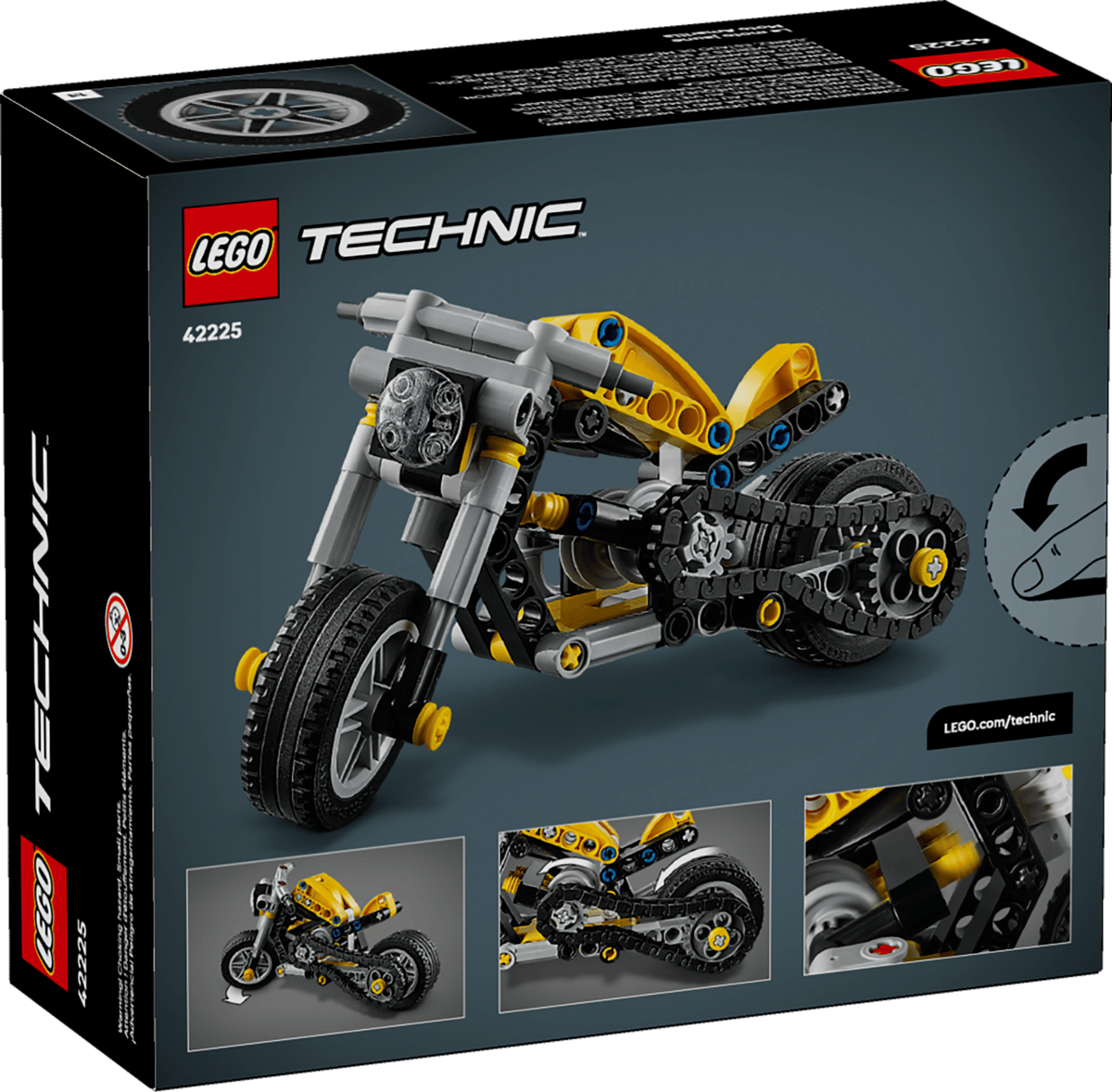 LEGO®42225 Technic™ Yellow Motorcycle - Image 2